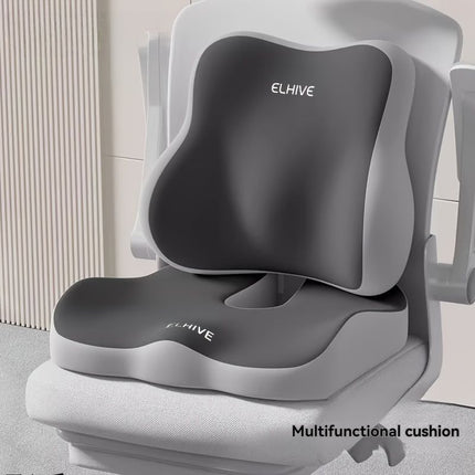 ELHIVE multifunctional cushion, dark gray with contoured back and seat support