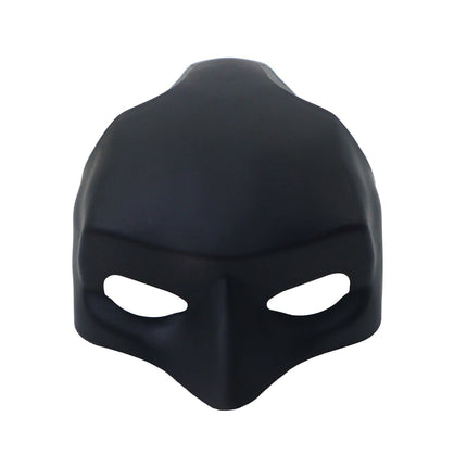 Black cat face party mask with white eye cutouts