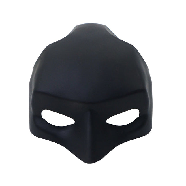 Black cat face party mask with white eye cutouts