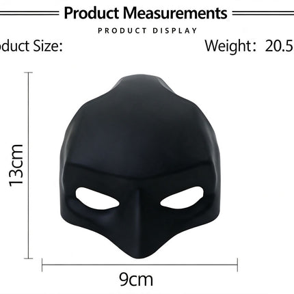 Black cat face mask; 9cm width and 13cm height shown