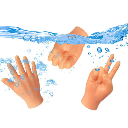 Peach rubber hand toys with water splash and droplets