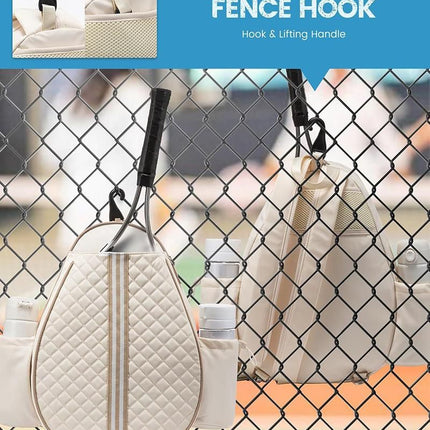 Crossbody Lightweight Multifunctional Waterproof Tennis Racket Bag for Men and Women Suitable for Pickleball Badminton and Tennis-Green