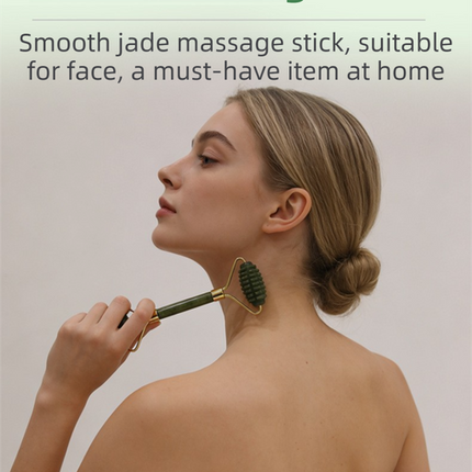 4-in-1 Natural Xiuyan Jade Facial Roller and Gua Sha Set for Face and Body Massage