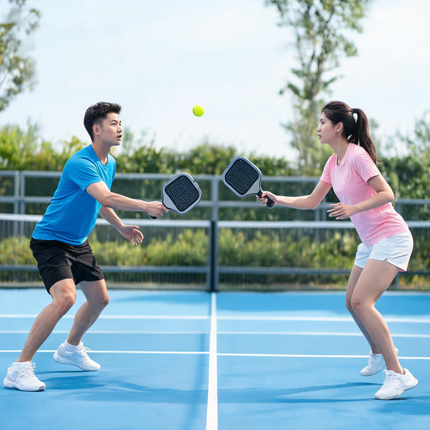 Blue Pickleball Balls Set - 6 Piece 40 Hole Outdoor Indoor Pickleball Match Balls